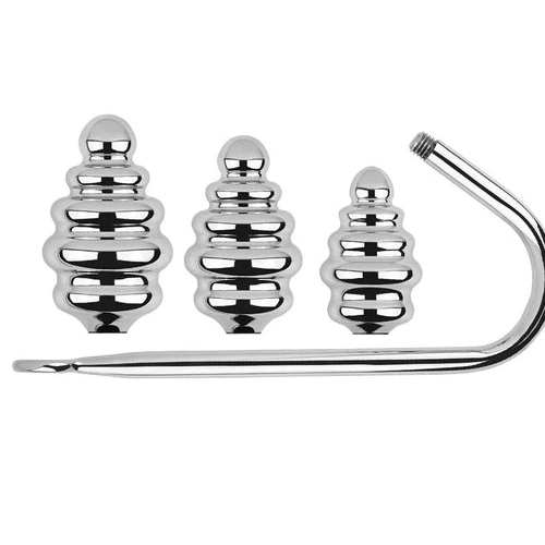 Anal Hooks 8826 Set Anal Screw-in GreatBenefit Ribbed Hook 0119